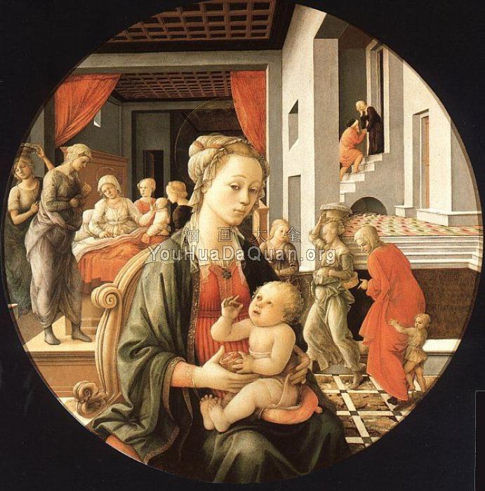 Madonna and Child with Stories of the Life of St. Anne - 弗拉·菲利普·利比